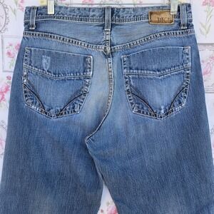 BKE Tyler Western Mens 33x36 Straight Leg Denim Jeans Blue Medium Wash Cowboy